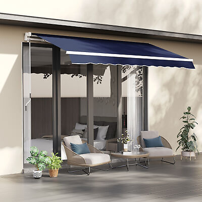 #ad #ad Patio Awning Canopy Retractable Deck Door Outdoor Sun Shade Shelter 10#x27; x 8#x27; $169.99
