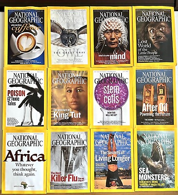 #ad Complete 12 Lot of 2005 NATIONAL GEOGRAPHIC Magazines $29.99