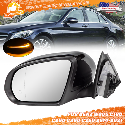 Left Side View Mirror For 2014 21 Mercedes Benz C class C180 C200 C300 C250 W205 $154.19