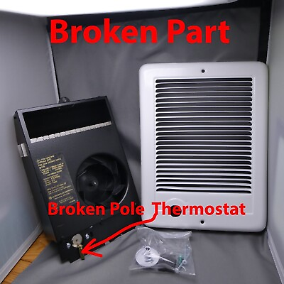 Electric Heater 1000 Watt 120 Volt Fan Forced In Wall Dial Controls READ DESCRI $65.00