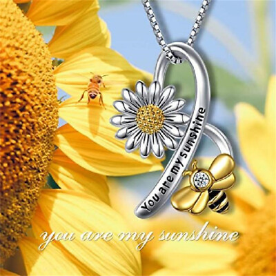 #ad Fashion Daisy Flower Necklace quot;You Are My Sunshinequot; Pendant Women Jewelry Gift C $2.68