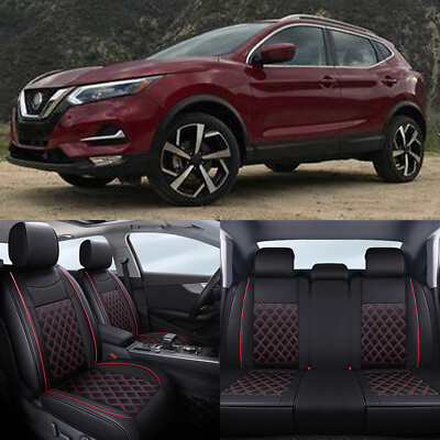 #ad For Nissan Rogue Sport Full Car Front Rear 5 Seat Leather Luxury Cushion Cover $149.51