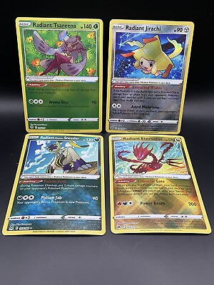 #ad Pokemon TCG Radiant Reverse Holo Lot No Duplicats NM M. 4 Cards Shown $4.99