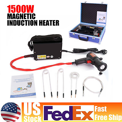 #ad 1500W Magnetic Induction Heater Kit Bolt Remover Flameless Heat Tool4 Soft Coil $249.99