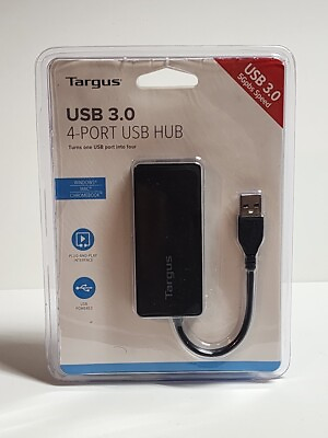 #ad Targus USB 3.0 4 port USB Hub Plug n Play Turns One USB Port Into Four $12.50