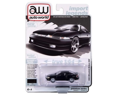 #ad #ad Auto World Mitsubishi Eclipse GSX 1990 Black AWSP149 B 1 64 $8.99