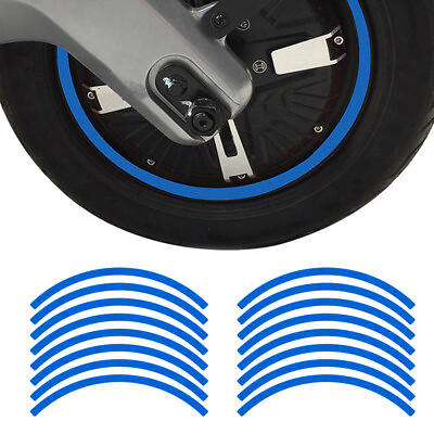 #ad For 18Inch 16 Strips Wheel Hub Reflective Wheel Rim Tape Sticker Decal Trims $2.52