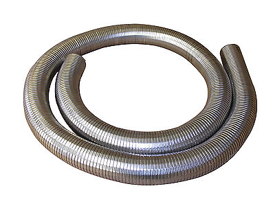#ad 63mm 2 1 2quot; Flexible Polylock Stainless Steel Flexi Tube 1 4 Metre Exhaust GBP 13.65