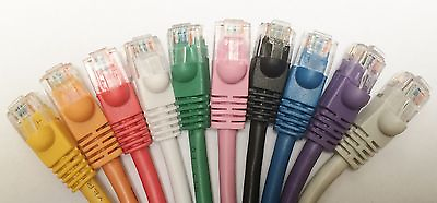 #ad Cat5E 350MHz patch cable Cord 6inch 1ft 2ft 3ft 5ft 6ft 7ft 10ft Lot of 1510 $13.49