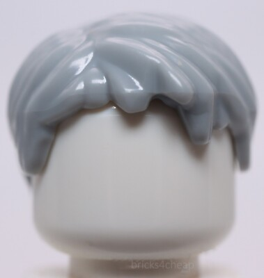 #ad Lego 2x Light Bluish Gray Minifig Hair Short Tousled with Side Part $1.35