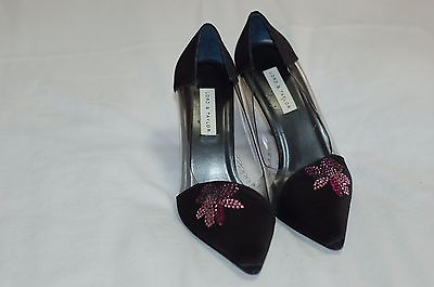 #ad Lord amp; Taylor Womens Heels Pumps NEW Black Satin Crystals Pumps Shoes Size 6 M $7.49