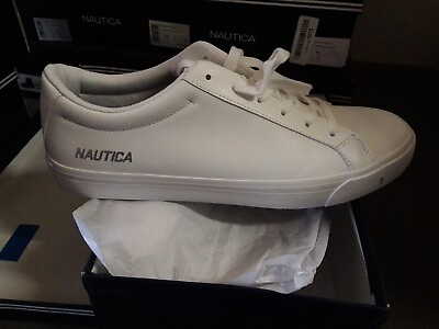 #ad Nautica Mens sz 12 Casual ShoeClassic Low Top HOUGHTON WHITESneaker NEW Trl7 $35.18