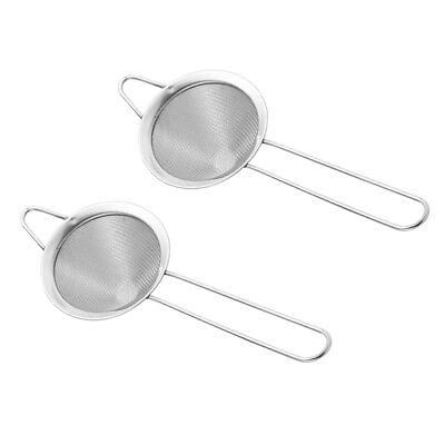 #ad Efficient Stainless Steel Strainers Set for Cooking and Frying 2pcs $8.88