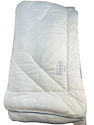 #ad Cerapi Solid White Reversible Duvet Quilt Cover 68quot; X 90quot; $140.00
