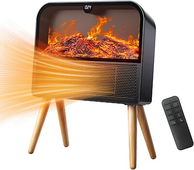 #ad Space Heater 1500W Electric Portable Heater Indoor with Fireplace Lanterns $49.99