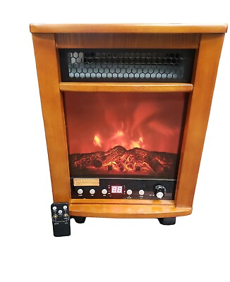 #ad 6 Element 1500W Electric Infrared Portable Space Fireplace Heater NEW $144.99