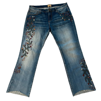 #ad Driftwood Womens Kelly Bootcut Jeans Floral Embroidery Denim NEW Size 32 $92.98