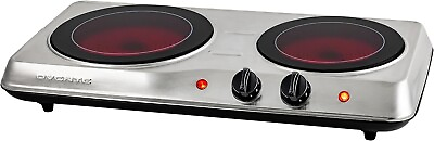 #ad Electric Double Burner Ceramic Glass Hot Plate Cooktop Portable Countertop Stove $38.99