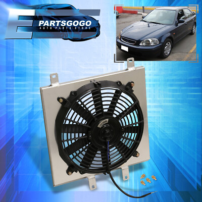 #ad For 92 00 Honda Civic DelSol M T Aluminum Cooling Radiator Fan Shroud Mount Kit $63.99