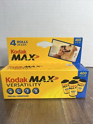 #ad #ad Kodak Max Versatility 35mm Color Film 4 Rolls 24 Exp. ISO 400 Exp 02 2006 $19.99