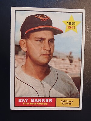 #ad Set Break 1961 Topps Vintage Baseball VG EX #428 Ray Barker Rookie Card RC $12.99