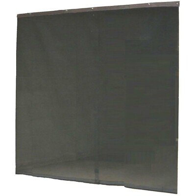 #ad Black Garage Screen Door 120 in. x 96 in. with Hardware and Roll Up Accessory $66.95