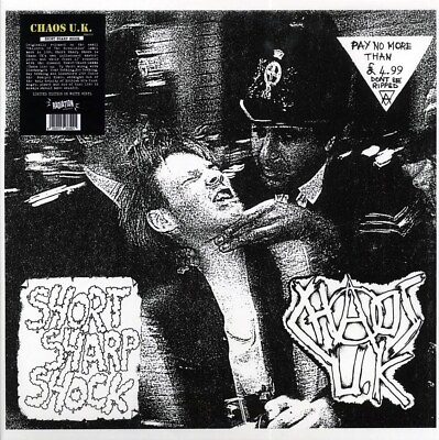 CHAOS UK SHORT SHARP SHOCK LP VINYL RECORD WHITE punk rock uk 82 discharge $29.99