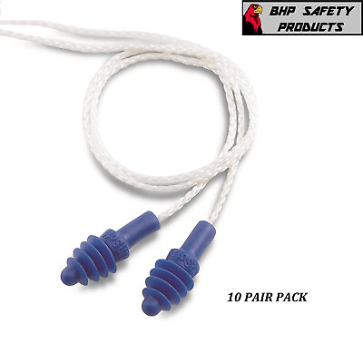#ad 10 PAIR HOWARD LEIGHT DPAS 30W AIRSOFT REUSABLE EAR PLUGS W WHITE CLOTH CORD $19.95
