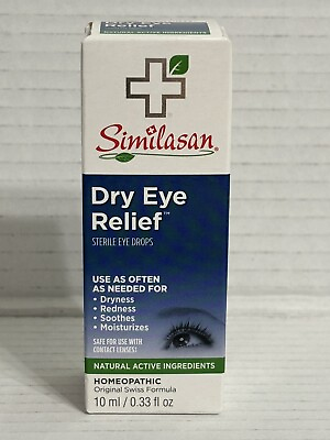 #ad 1 Similasan Dry Eye Relief Homeopathic Sterile Drops 0.33 oz 10ml New exp 2025 $30.80