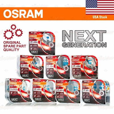 #ad OSRAM NIGHT BREAKER LASER NEXT GEN NL HCB Headlight 150% Light Bulbs Lamps x2 $46.95