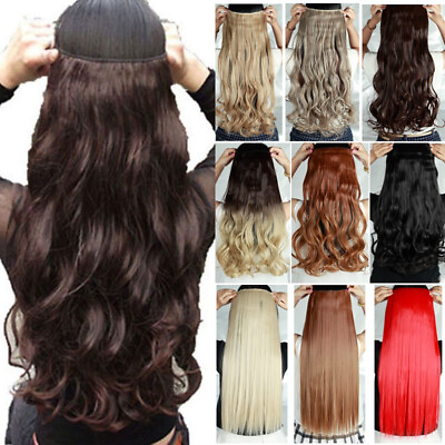 #ad Mega Thick One Piece Clip In Hair Extension Real Natural Soft Full Head As Human $16.20