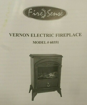 #ad Fire Sense Vernon Electric Fireplace Stove 60351 Heater 1350 W $100.00