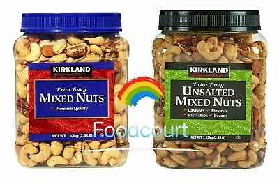 #ad 2 Packs Kirkland Signature Mixed Nuts and Unsalted Fancy Mixed Nuts 2.5 lb Each $49.89