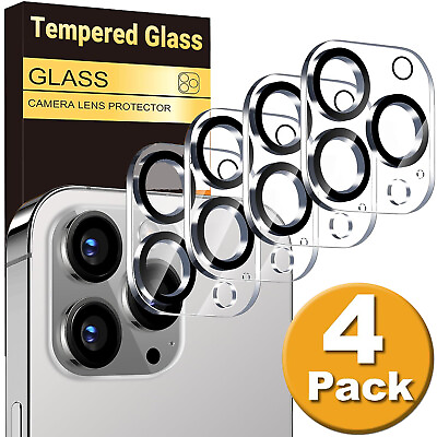 #ad 4x For iPhone 15 14 13 12 11 Pro Max Tempered Glass Camera Lens Cover Protector $5.99
