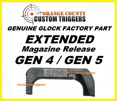 #ad Genuine Glock For Gen4 Gen5 Extended Magazine Mag Release SP08794 Reversible $11.89