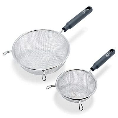 #ad Cooking Tools and Utensils 2 Piece Extra Fine Stainless Steel Mesh Strainer ... $29.03