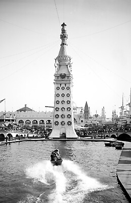 #ad 1903 The Electric Tower Luna Park NY Vintage Photograph 11quot; x 17quot; Reprint $16.92