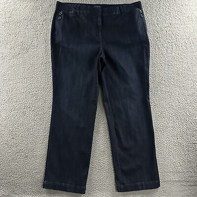 Talbots Womens Jeans Blue Size 20W Denim High Rise Straight Cotton Blend $24.49