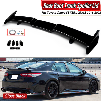 #ad TRD Style Rear Trunk Spoiler Wing Gloss Black For Toyota Camry SE XSE L LE 2018 $85.99
