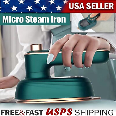 #ad Micro Steam Iron Mini Handheld Clothes Garment Steamer Professional Home Travel $15.85