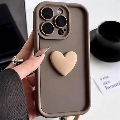 #ad 3d Love Heart Silicone Iphone Case 11 12 13 14 15 Pro Max XS XR SE Plus Cover $8.99