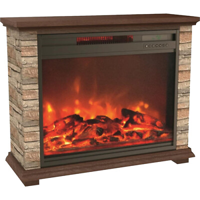 #ad USED FP1215 Infrared Quartz Fireplace Heater in Faux Stone $61.99