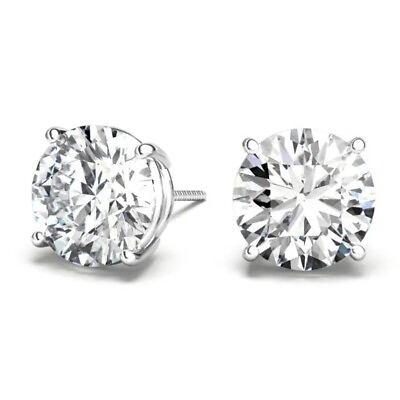 #ad 2.00 Carat T.W. Prong Set 14K White Gold Lab Grown Diamond Stud Earrings $599.00