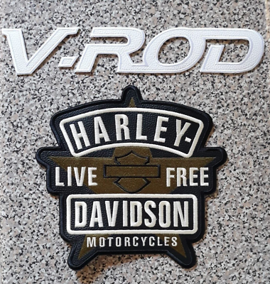 #ad HARLEY DAVIDSON VRODLIVE FREE PATCHES FOR SEWING ON MOTORCYCLE JACKET FOR BACK $95.00