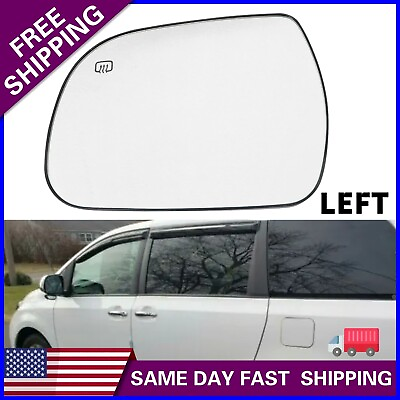 #ad Fit Toyota Sienna 2011 2019 Left Side Rearview Mirror Glass Heated Function $21.79