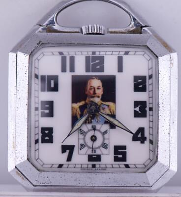 #ad Antique Pocket Watch Art Deco United Kingdom Presentation King George V c1930 $868.77