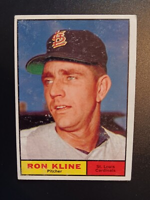 #ad Set Break 1961 Topps Vintage Baseball VG #127 Ron Kline St. Louis Cardinals Card $1.98