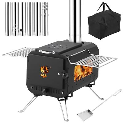 #ad Outdoor Portable Wood Stove Tent StoveWood Burning Stove for CampingCast I... $176.53
