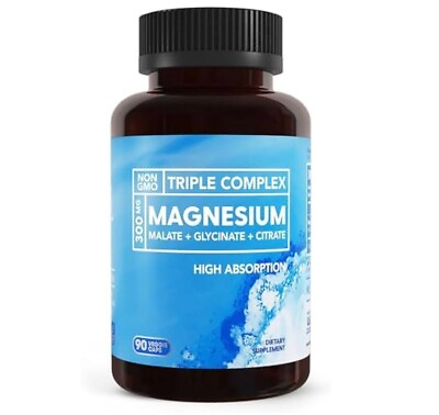 #ad Triple Magnesium Complex 300mg of Magnesium Glycinate 90 capsules $23.90