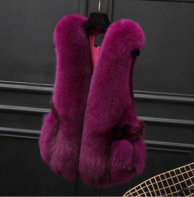 #ad Women Mink Fur Jacket Sleeveless Fur Vest Coat High Quality Warm Short Jacket $344.56